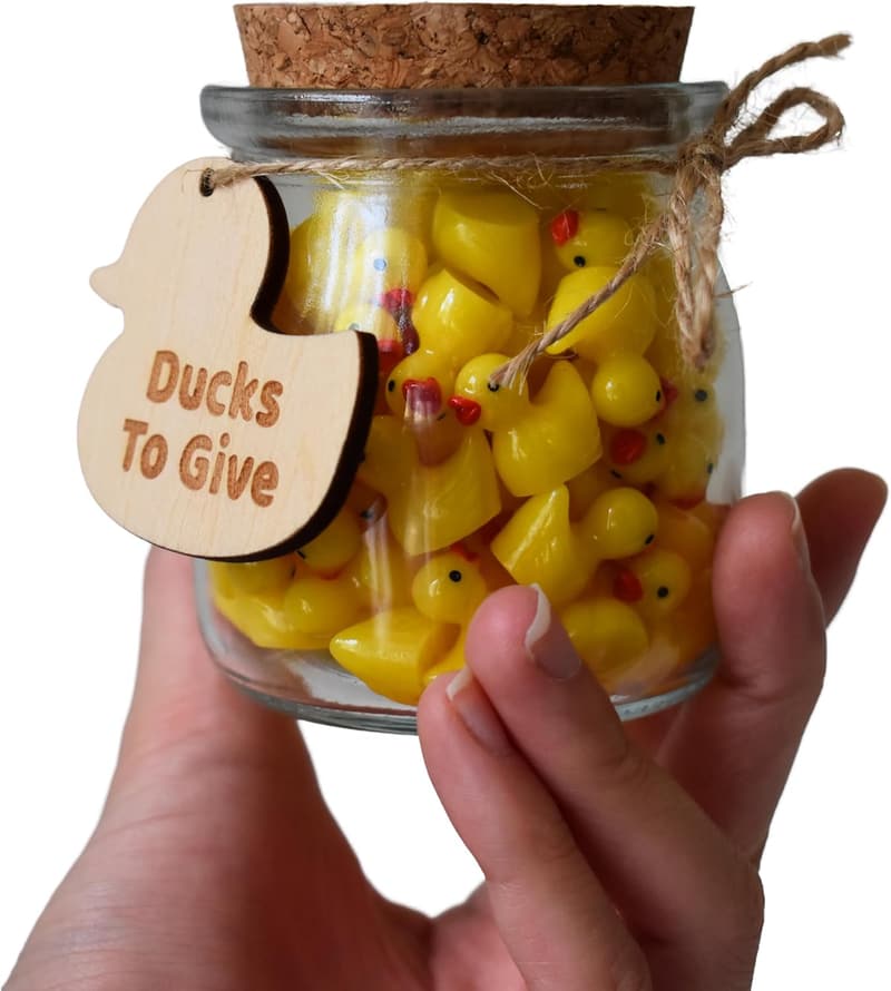 Valentine's Day Novelty Yellow Duck Jar (5oz) - Fun Gift for Women