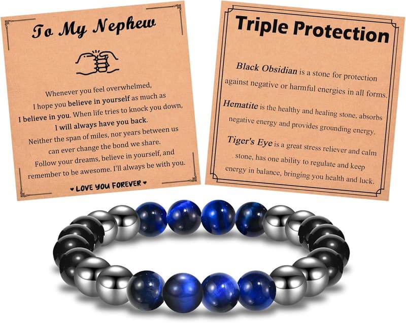 Triple Protection Bracelet for Son, Brother, Grandson - Birthday Gift