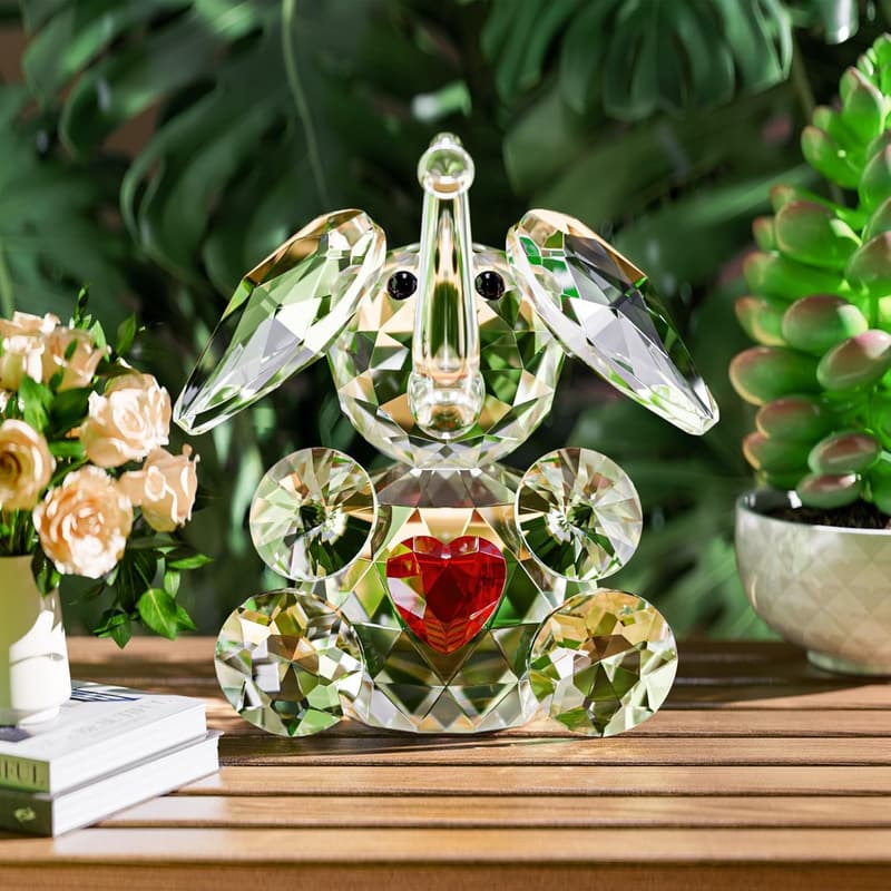 Handmade Crystal Elephant Figurine - Cute Home Décor Gift for Women