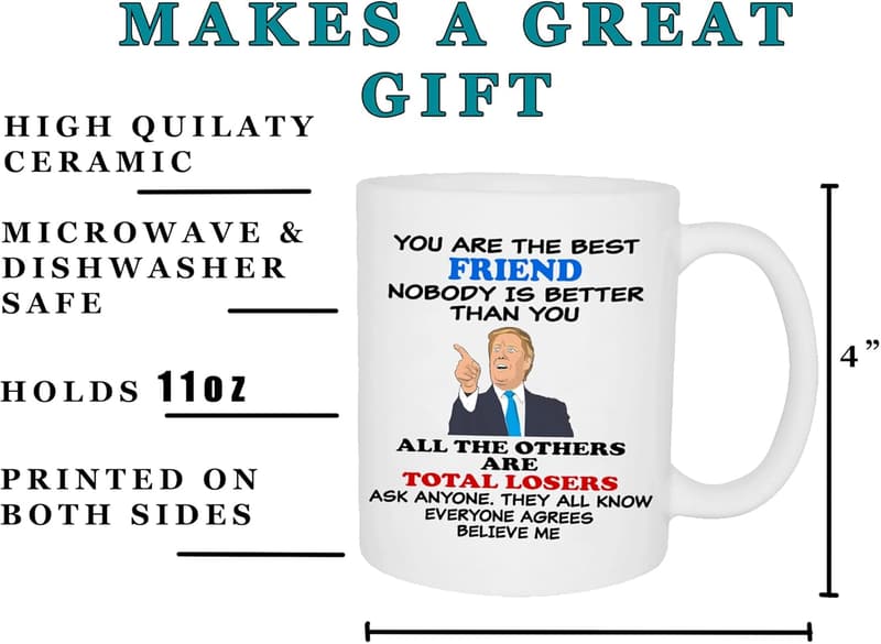 Funny Coffee Mug for Best Friends - Great Gift for Office Gags