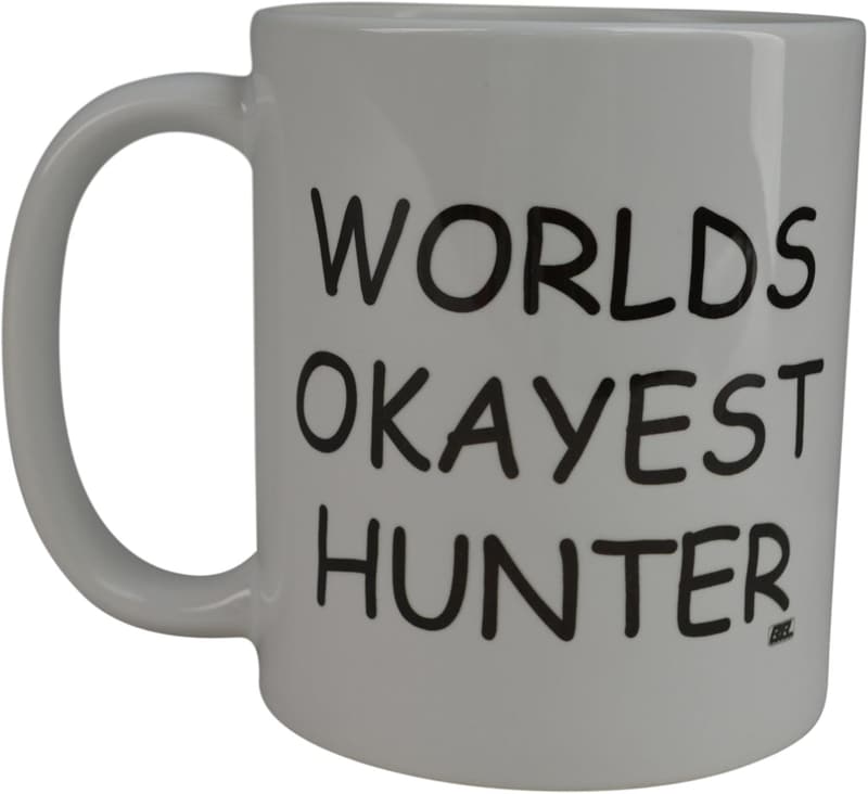 Okayest Hunter Coffee Mug - Novelty Gift for Hunters