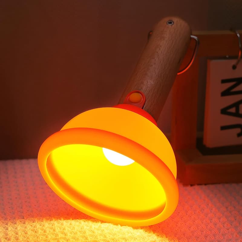 Funny Toilet Plunger Night Light - Gag Gift for Adults