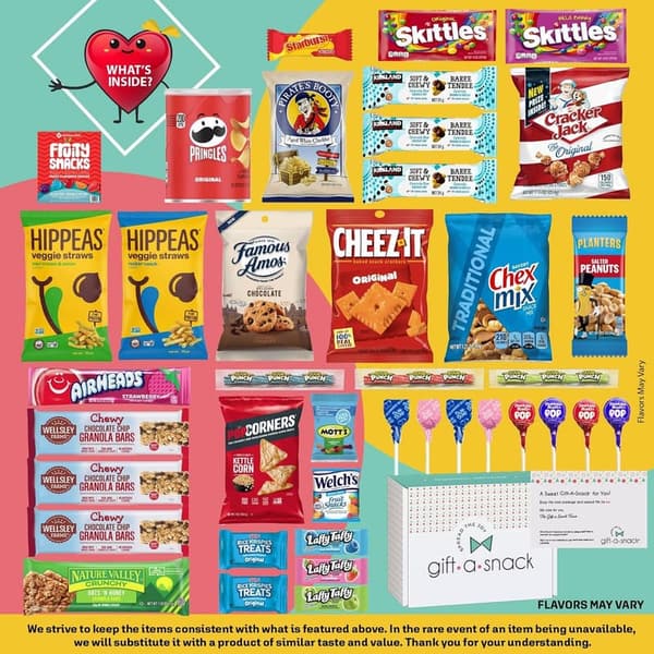 Father's Day Snack Box Variety Pack with Greeting Card (40 Count)