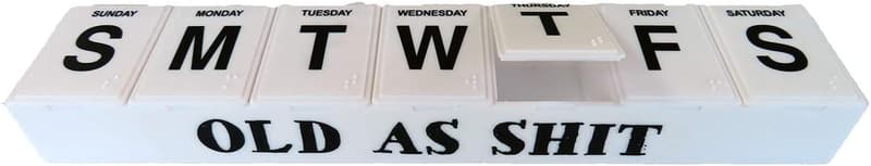 Over-the-Hill Birthday Funny Pill Box Gift for Adults