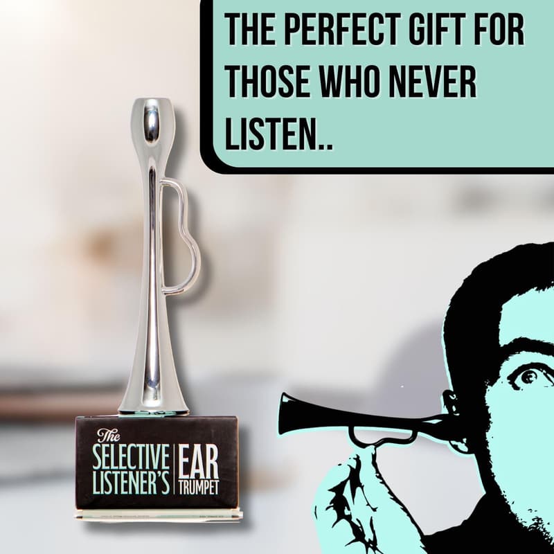 Funny Old Age Ear Trumpet Gift for Men & Women
