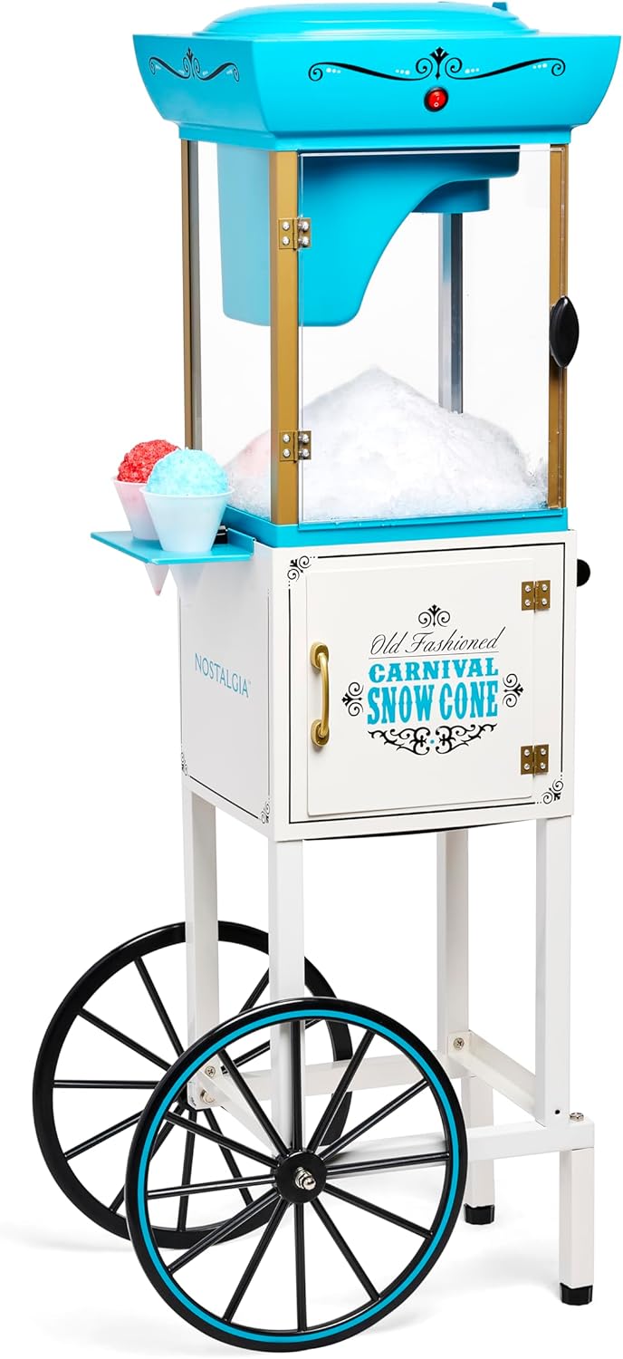 Retro Snow Cone Machine for 48 Icy Treats - Portable Design