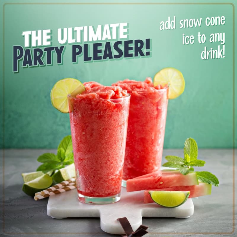 Retro Shaved Ice Machine with 2 Cups & Ice Scoop