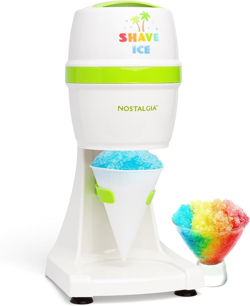 Retro Snow Cone Maker with Reusable Cup & Ice Molds