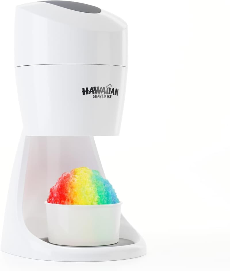 Hawaiian Shaved Ice Machine with 2 Reusable Molds & Warranty