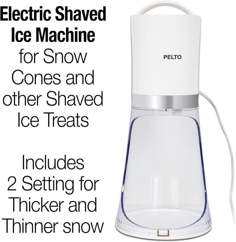 Electric Snow Cone Machine Set with 3 Flavors for Kids' Parties