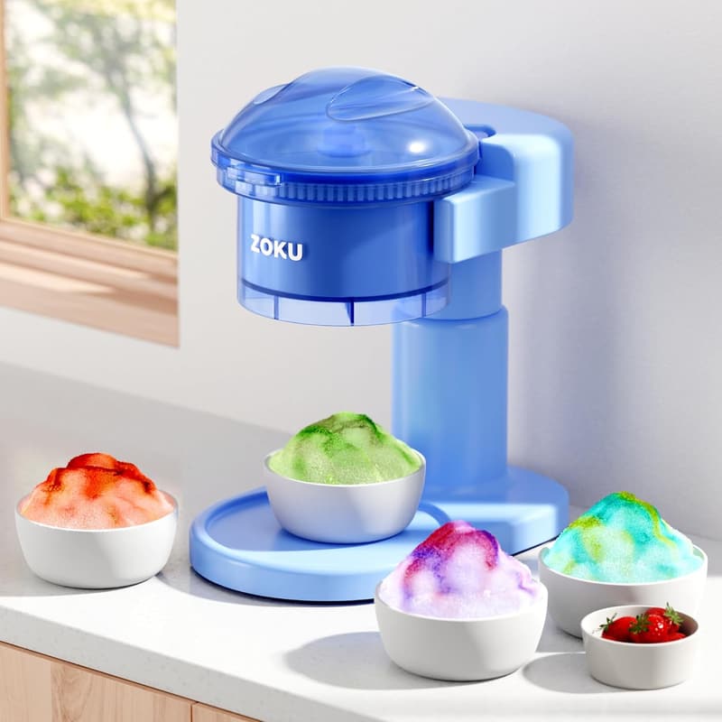 ZOKU Shaved Ice Maker with Stainless Steel Blades for Frozen Treats
