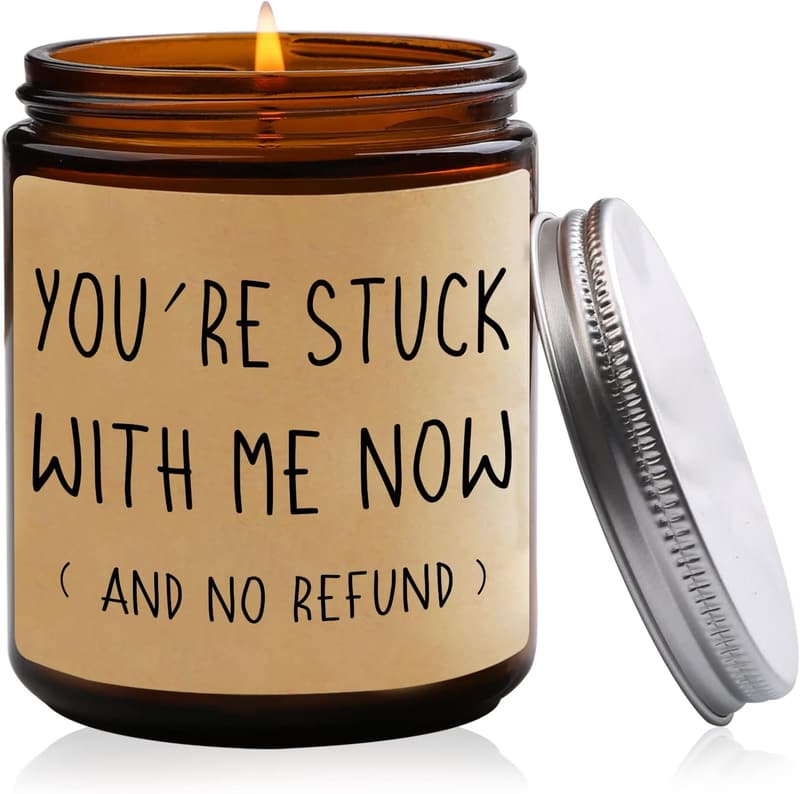 Citrus-Scented Handmade I Love You Candle for Couples