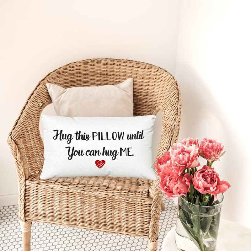 Long Distance Relationship Pillow Case - Funny Gift for Couples