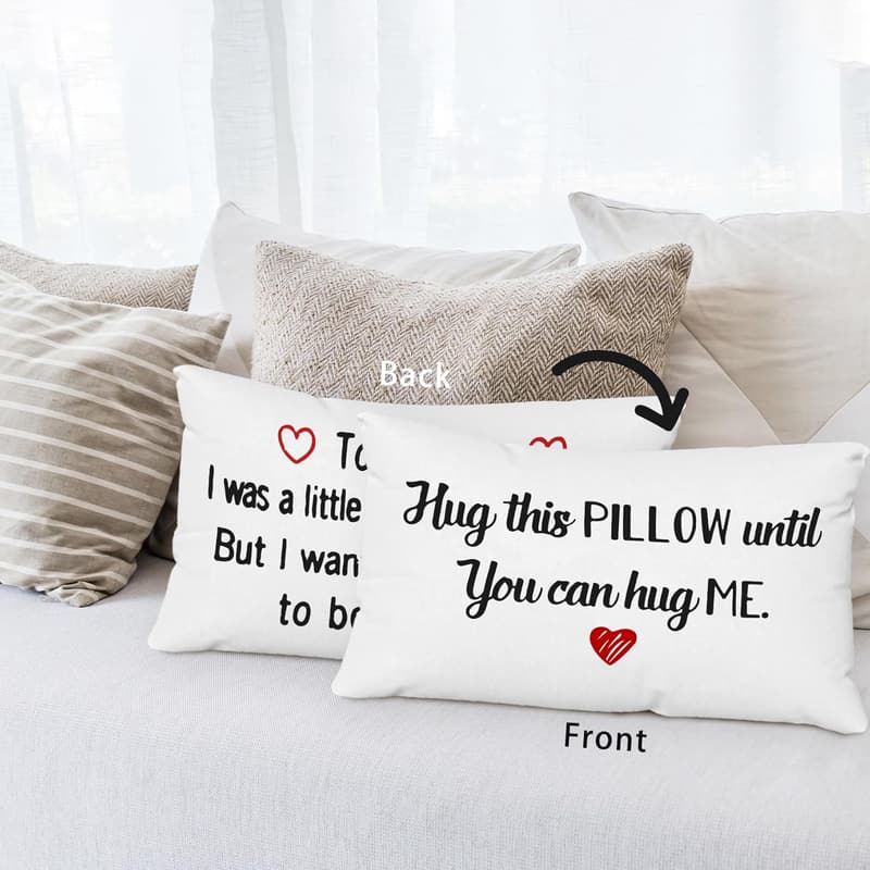 Long Distance Relationship Pillow Case - Funny Gift for Couples