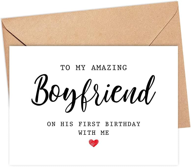 Happy Birthday Card for Boyfriend - First Together
