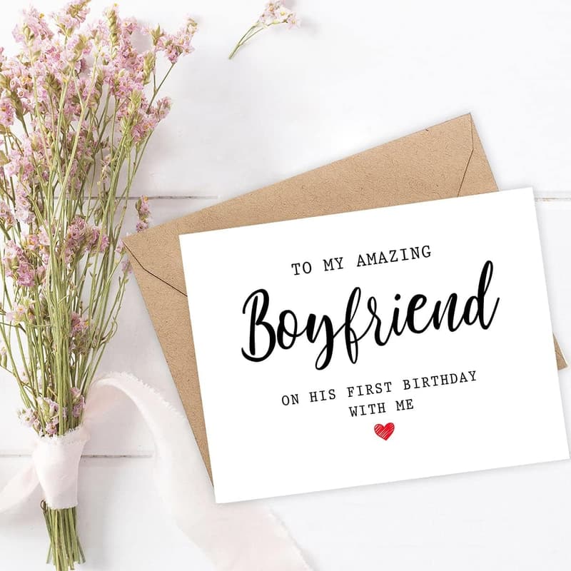 Happy Birthday Card for Boyfriend - First Together