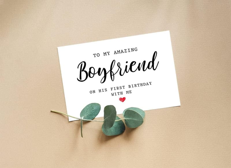 Happy Birthday Card for Boyfriend - First Together