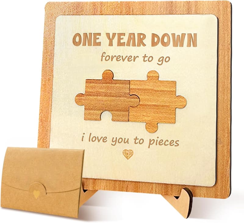 1st Anniversary Rustic Wooden Gifts for Couples