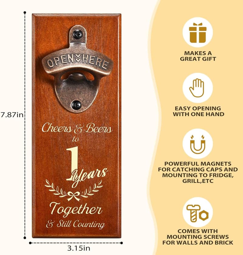 1st Anniversary Keepsake for Him - Paper Gift for Men