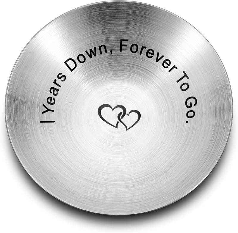 1st Anniversary Paper Jewelry Tray for Couples