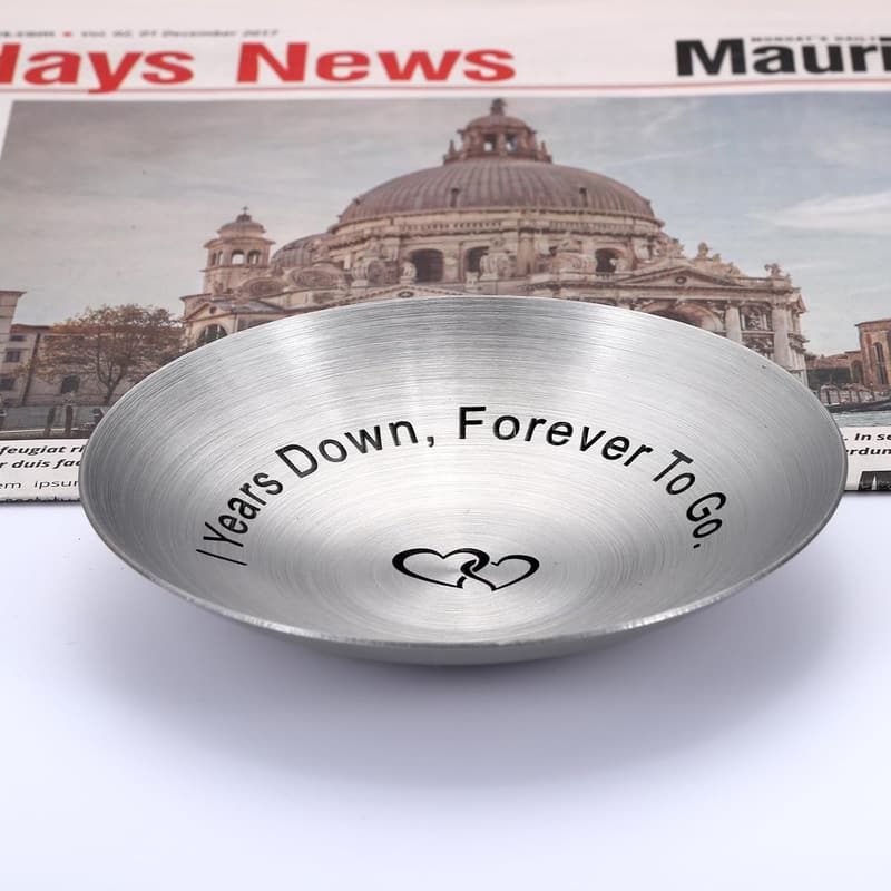 1st Anniversary Paper Jewelry Tray for Couples