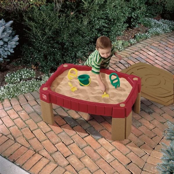 Kids Outdoor Sand Activity Table with 5 Accessories - Toddler 2+