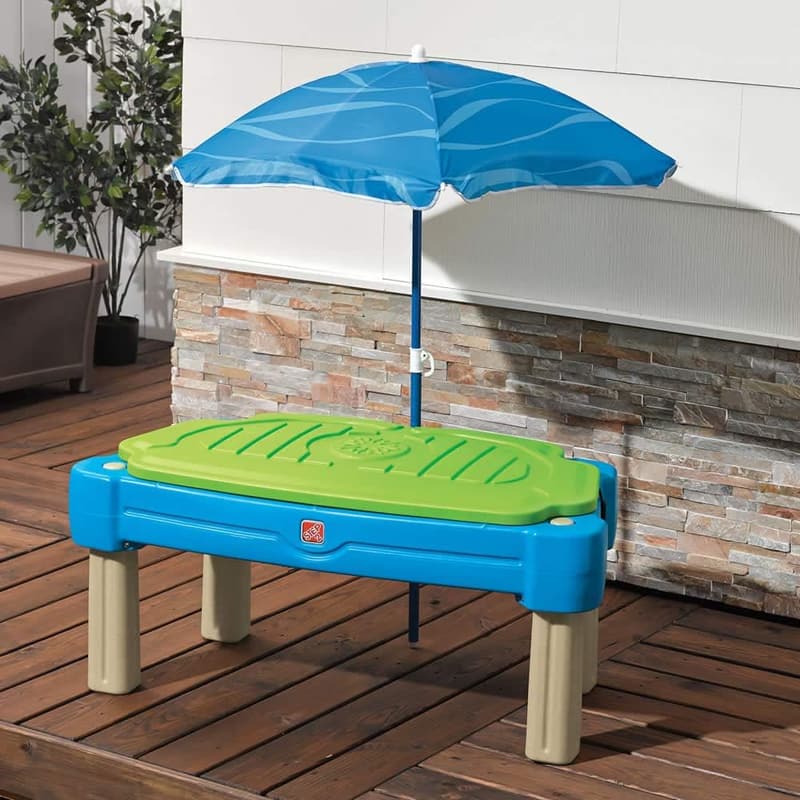 Cascading Cove Sand and Water Table with Umbrella for Toddlers