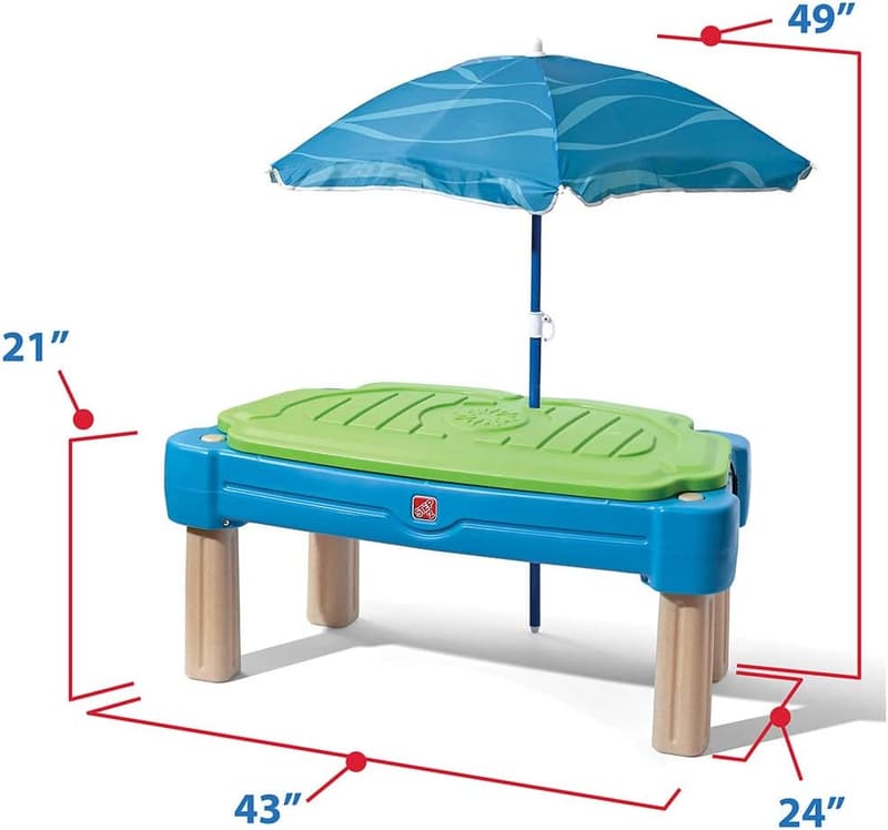 Cascading Cove Sand and Water Table with Umbrella for Toddlers