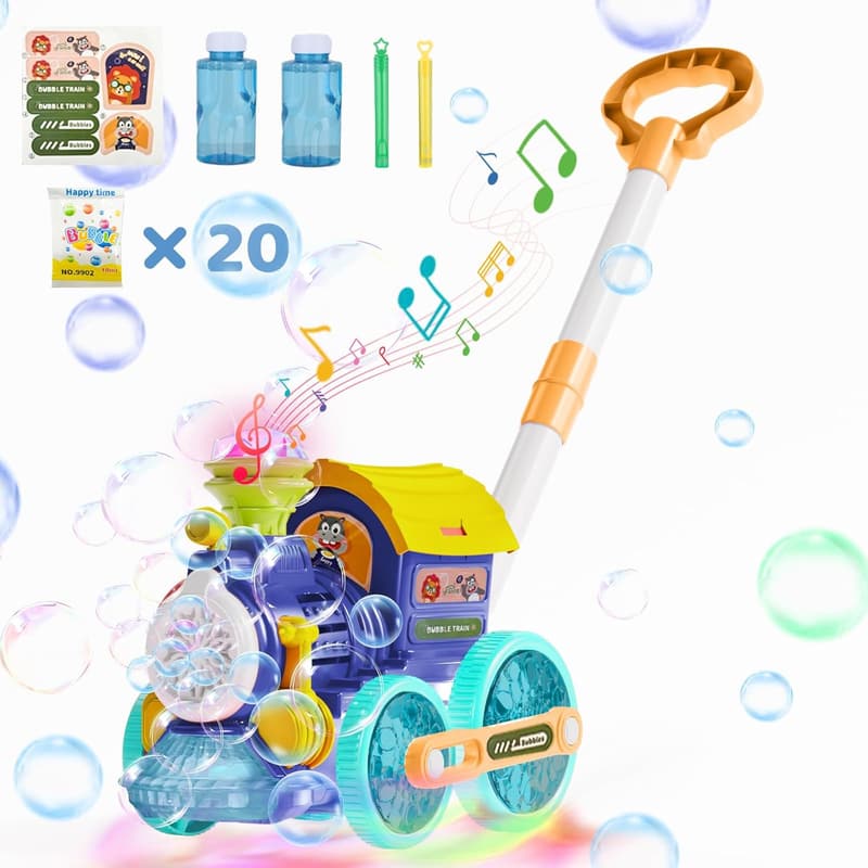 Bubble Machine Music Train for Toddlers, Outdoor Summer Fun