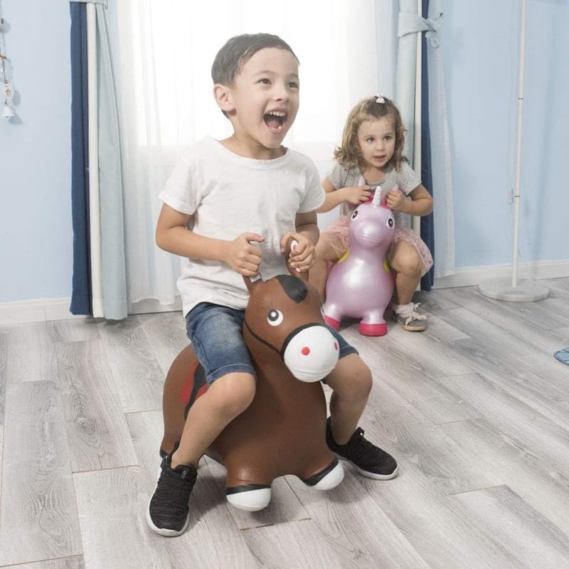 Inflatable Bouncy Horse Hopper Toy for Toddlers, Age 2-4