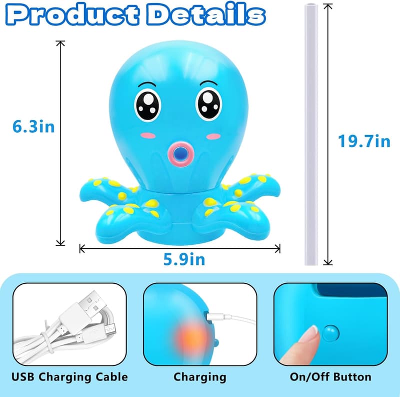 Battery-Powered Octopus Water Pump for Outdoor Play