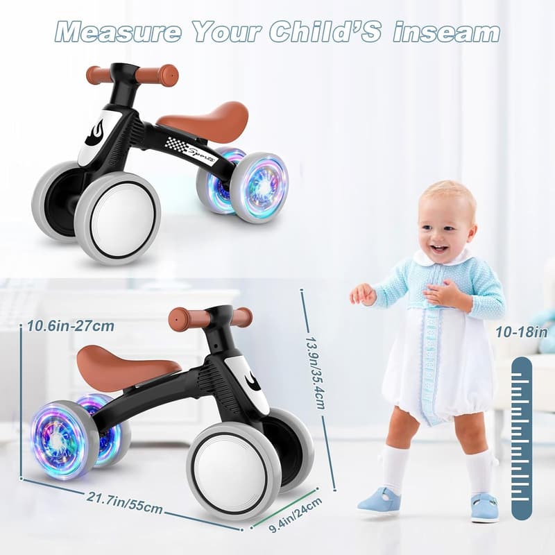 Colorful Toddler Balance Bike for 1-Year-Old Boys