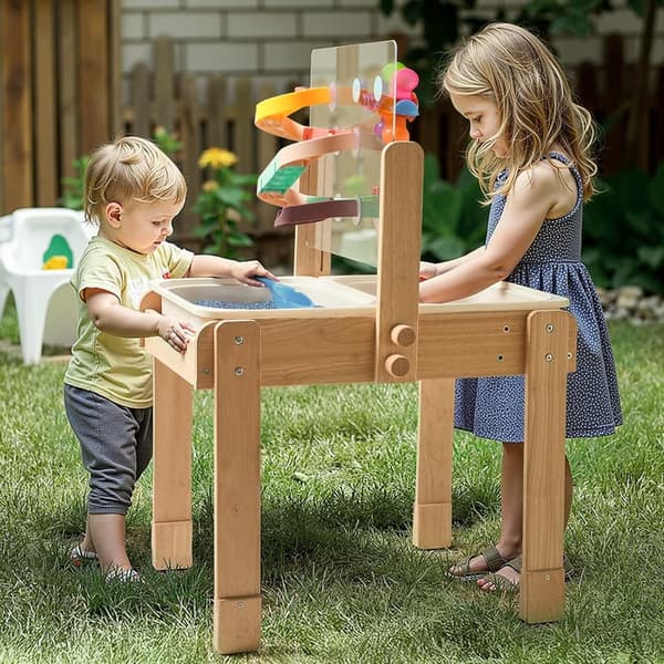 4-in-1 Toddler Sand & Water Activity Table with Storage Bins