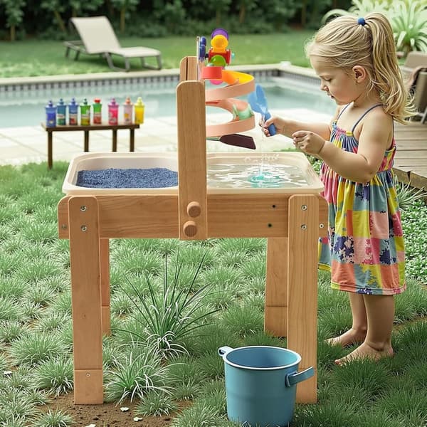 4-in-1 Toddler Sand & Water Activity Table with Storage Bins