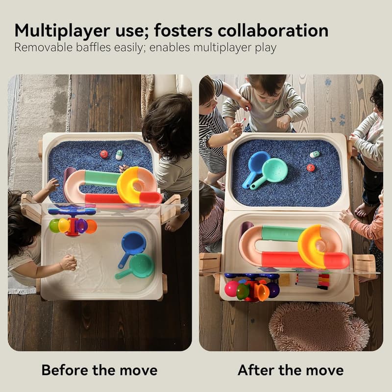4-in-1 Toddler Sand & Water Activity Table with Storage Bins