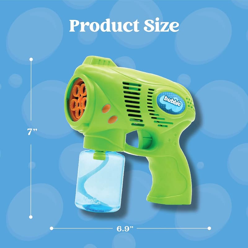 Kids Bubble Gun Set with Refill Solution - Summer Party Toy