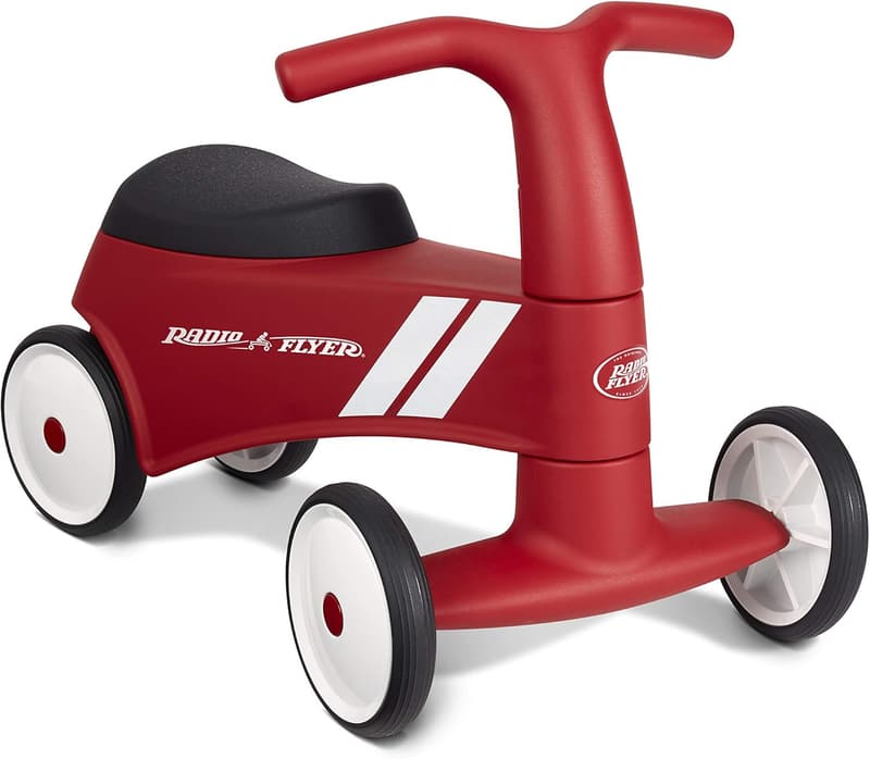 Toddler Ride-On Toy, Red Scooter for Ages 1-3