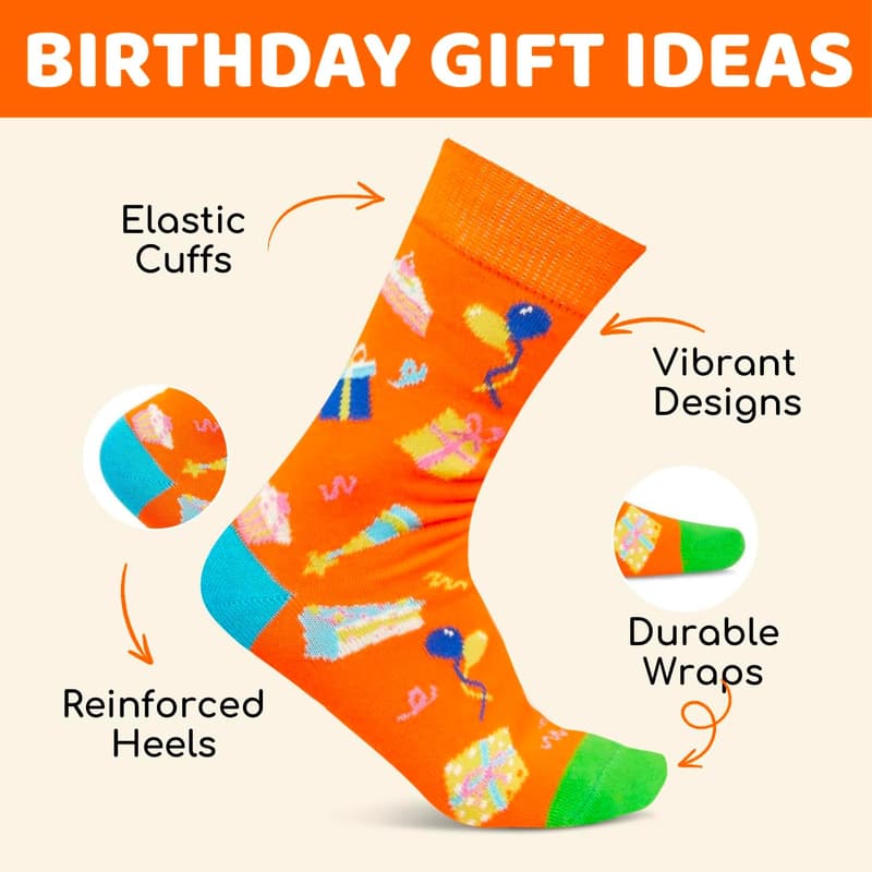Kids' Birthday Gift - Fun Socks for Ages 3-11