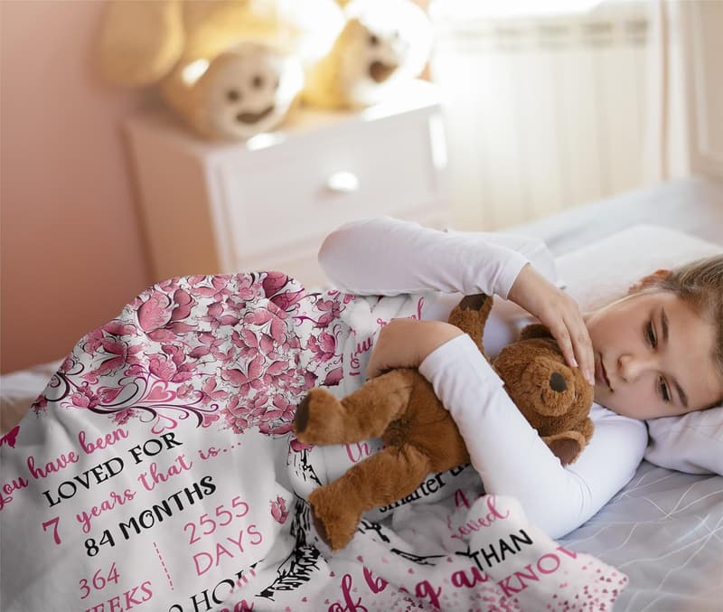 7th Birthday Blanket Gift for Girls 60