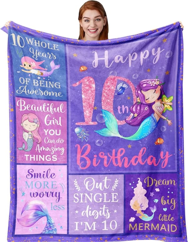 10th Birthday Blanket Gift for Girls - 60