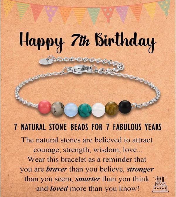 Birthday Bracelet for Girls 6-21 | Tiny Natural Stones Gift
