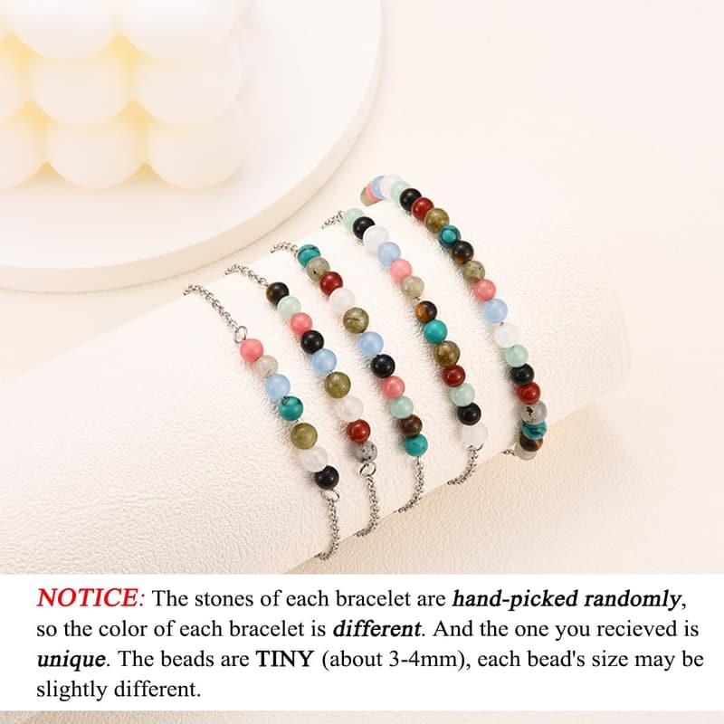 Birthday Bracelet for Girls 6-21 | Tiny Natural Stones Gift