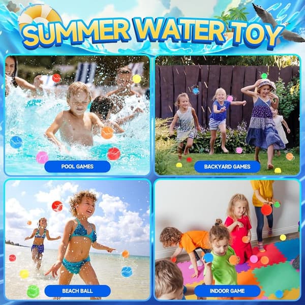 Reusable Water Balls - 90 Pcs for Summer Pool Fun