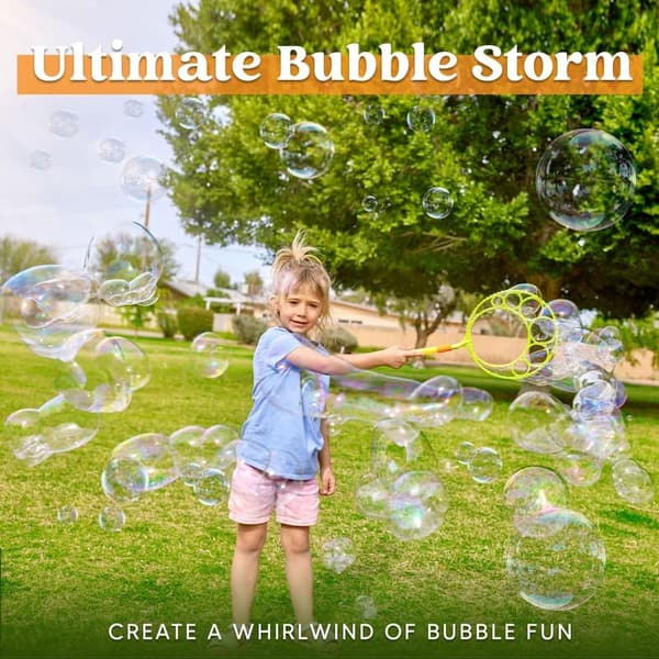Big Bubble Wands Set for Kids - 18 Pcs Outdoor Party Favors