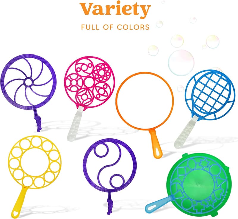 Big Bubble Wands Set for Kids - 18 Pcs Outdoor Party Favors