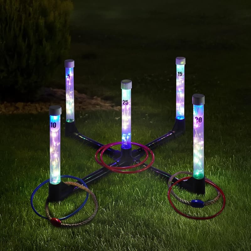 Glow in the Dark LED Ring Toss Game for Outdoor Fun