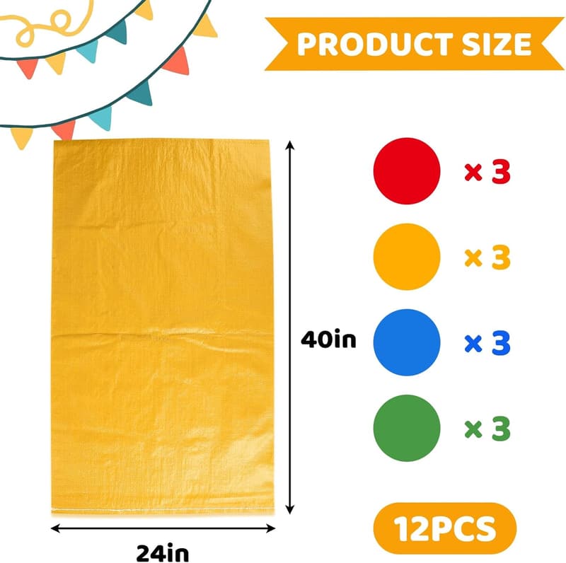 Outdoor Potato Sack Race Bags for Family Games - Large Size