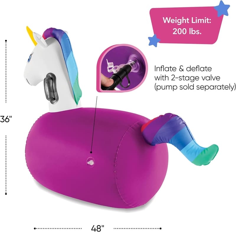 Inflatable Unicorn Hopping Bouncers for Kids (2 Pack)