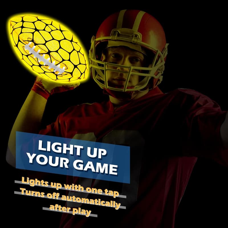 Glow in The Dark Football Toy - Strong Grip, Ideal for Kids 6-13+