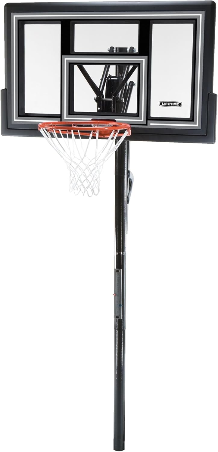 Height Adjustable In-Ground Basketball System with 50